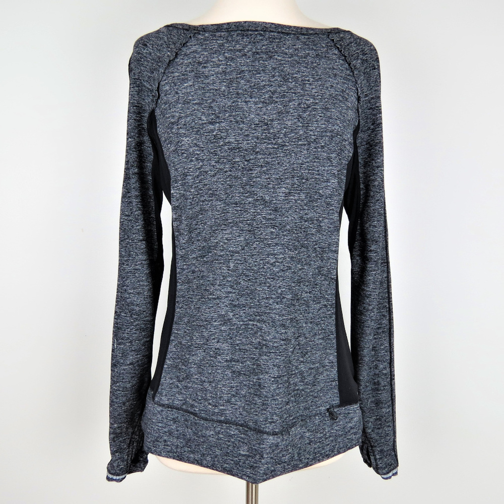 lululemon Heathered Black Full Tilt Long Sleeve C7